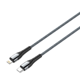 Кабель Type-C to Lightning  1,0м  ColorWay  3.0A  сірий