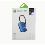 Кабель-перехідник  HDMI to VGA/microUSB/HDMI/3.5 Audio  (6261)