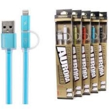 Кабель USB  AM to microUSB  1,0м  REMAX  RC-020t + Lightning (2 in 1)  AURORA