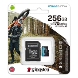Карта пам'яті SDXC 256Gb (Class 10)  Kingston UHS-I U3 A2 R170/W90MB/s + SD