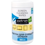 Серветки для чищення офісної техніки  Patron BOX  (100шт.)  F3-060
