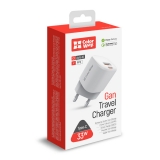Зарядний пристрій ColorWay GaN3 Power Delivery Port PPS USB Type-C PD + USB QC3.0) (33W) білий