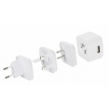 Зарядний пристрій USB + перехідник  Kit 2.4 A Universal Single USB Portable Travel Charger