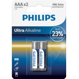 Батарейка Philips  Ultra Alkaline  AAA (2шт)  блістер