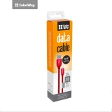 Кабель USB  AM to Lightning  2,0м  ColorWay  2.4A  червоний