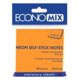 Папір самоклеючий  76*76  Economix  неоновий помаранчевий
