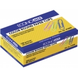 Скріпки 28мм/100шт  Economix  кольорові