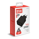 Зарядний пристрій ColorWay  2USB  AUTO ID 4.8A (24W)  чорний