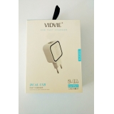 Зарядний пристрій USB 2 VIDVIE PLE202  Lighting