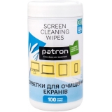 Серветки для чищення екранів Patron BOX  (100шт.)  F3-059