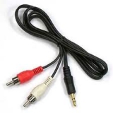 Кабель аудіо  1,5м  3,5mm на 2 тюльпана