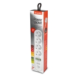 Мережевий фільтр  2,0м  4 розетки +4 USB  ColorWay  white