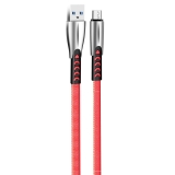 Кабель USB  AM to microUSB  1,0м  ColorWay  2.4A  червоний  (zinc alloy)