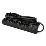 Мережевий фільтр 10,0м  5 розеток  Patron  black