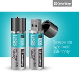 Акумулятор ColorWay micro USB  тип AA  1200Аг  (2шт)